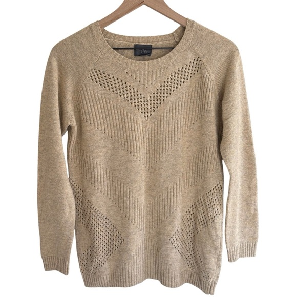 Market & Spruce Angora Cashmere Blend Knit Sweater Size Medium Quiet Luxury - Picture 1 of 13